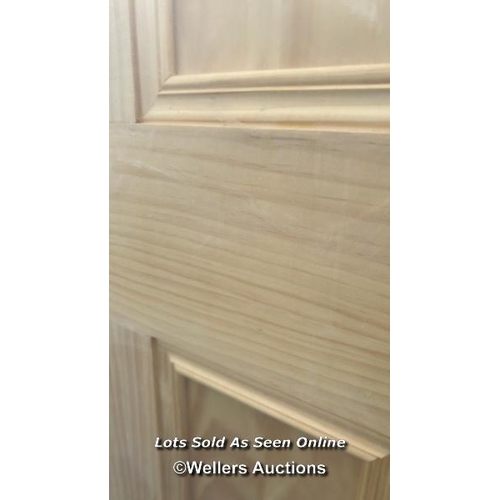 127 - SINGLE OAK DOOR, 198CM (H) X 76CM (W) X 3.5CM (D)