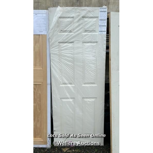 128 - SINGLE TIMBER DOOR, 200CM (H) X 76CM (W) X 4.5CM (D)