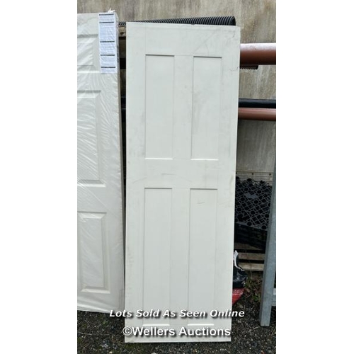 129 - SINGLE TIMBER DOOR, 200CM (H) X 69CM (W) X 4CM (D)