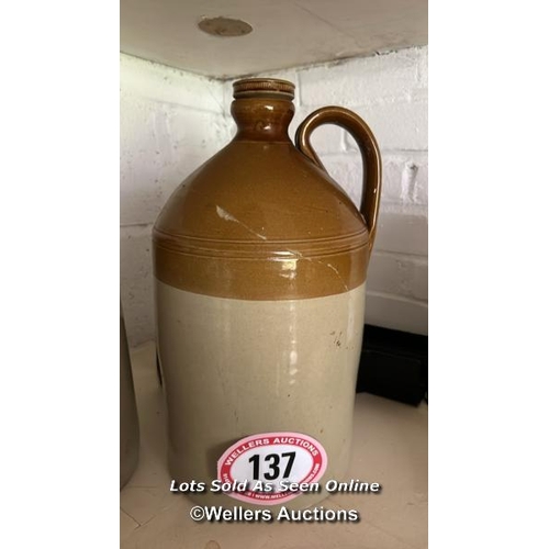 137 - 2X SALT GLAZED JUGS