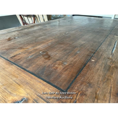 153 - LARGE OAK DINING TABLE, 200CM (L) X 100CM (W) X 78CM (D)