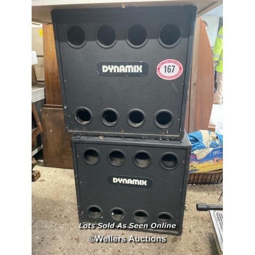 167 - PAIR OF DYNAMIX SPEAKER CABS