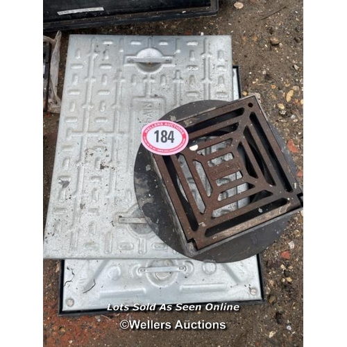 184 - QUANTITY OF MANHOLE COVERS AND FRAMES