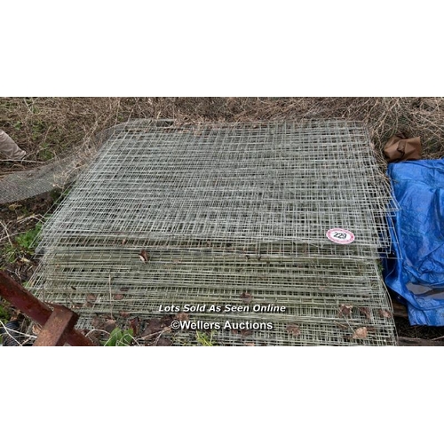 229 - APPROX. 90X SHEETS OF LIGHTWEIGHT GALVANISED STEEL MESH, 152CM (W) X 96CM (D)