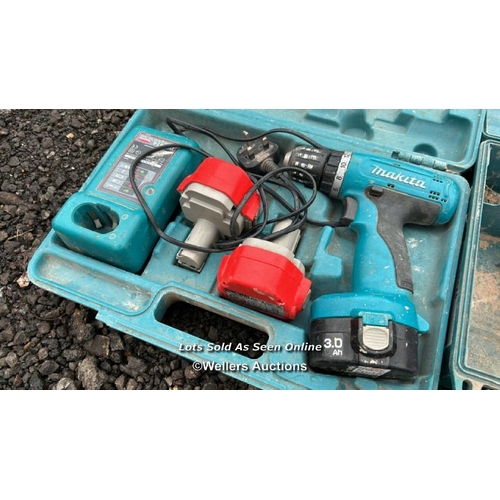 48 - 2X POWER TOOLS, INCL. MAKITA 6280D (INCL. 2X BATTERIES AND CHARGER), EINHELL 4