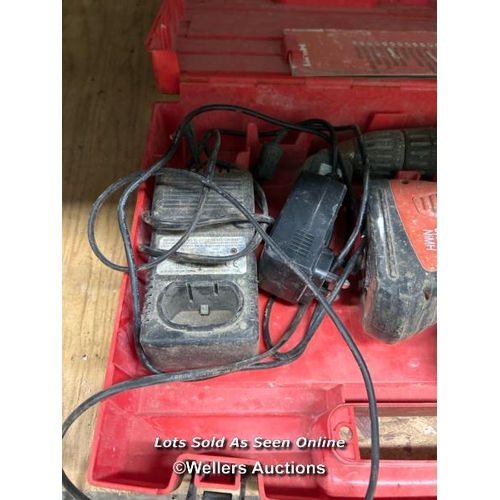 69 - HILTI SF-121-A DRILL, WITH 2X BATTERIES AND A CHARGER, IN CASE