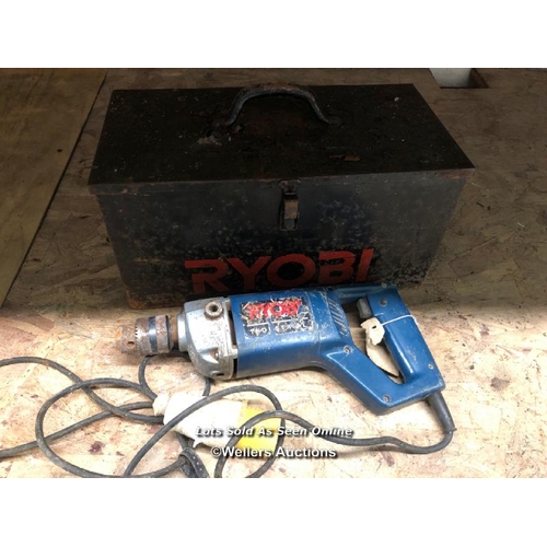 82 - RYOBI DCD-125 110V DRILL, IN CASE