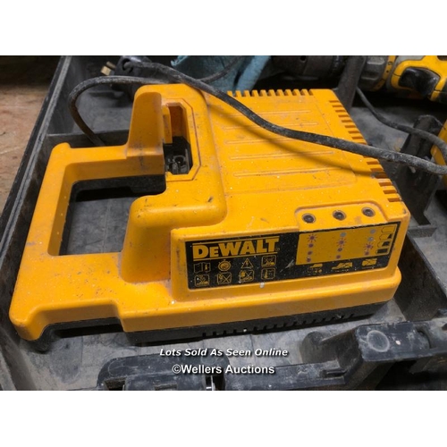 87 - DEWALT DRILL, WITH BATTERY AND CHARGER, IN CASE