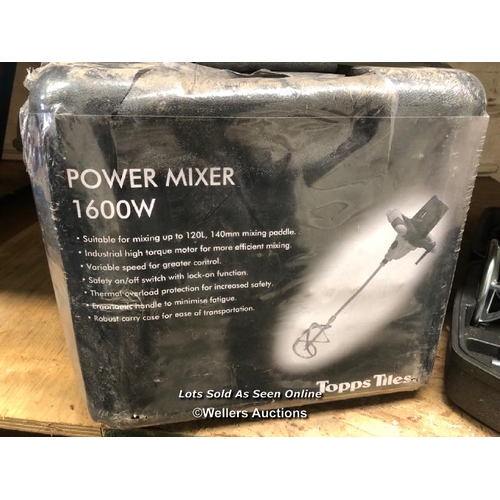 89 - BRAND NEW 1600W POWER MIXER AND A SPARE MIXING ATTACHMENT