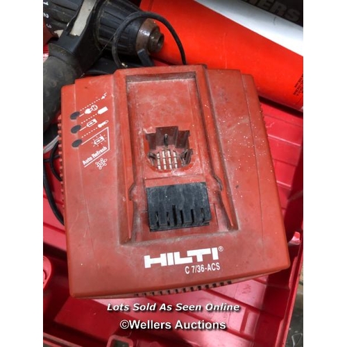 91 - HILTI UH240A HAMMER DRILL WITH BATTERY AND CHARGER, IN CASE