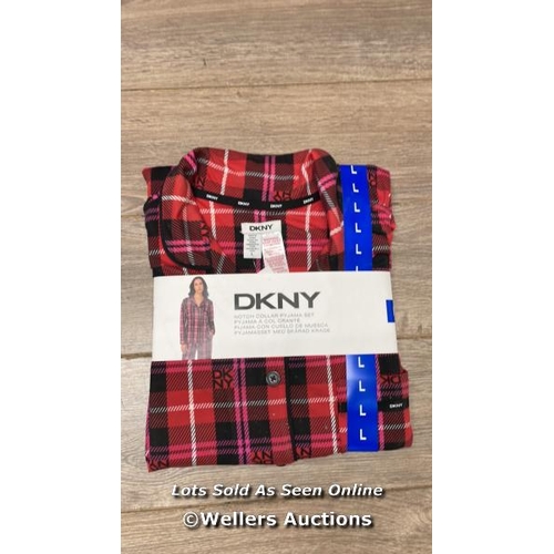 2380 - LADIES NEW DKNY NOTCH 2PC PAJAMAS / L