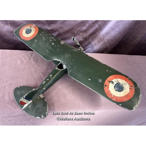 103 - 1:72 SCALE ROUGH BUILT METAL MODEL AIRPLANE WORLD WAR ONE FRENCH NIEUPORT-DELAGE NID 52