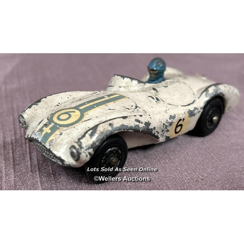 113 - THREE DIE CAST RACING CARS INCLUDING DINKY CUNNINGHAM C-5R N0. 133, THE CRESCENT TOY COMPANY D-TYPE ... 