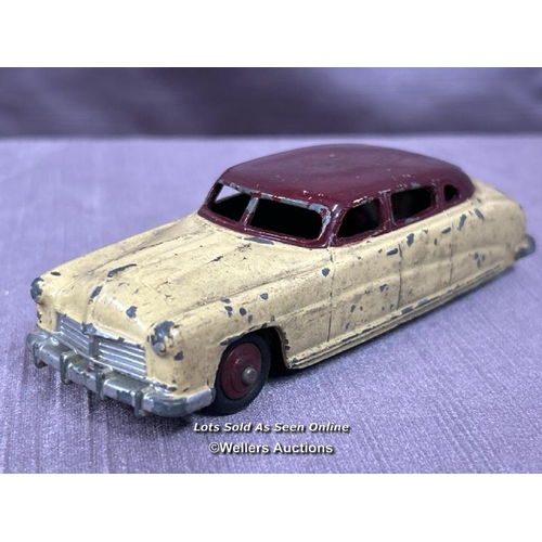 120 - TWO DINKY HUDSON SEDAN DIE CAST CARS, ONE BLUE AND ONE CREAM