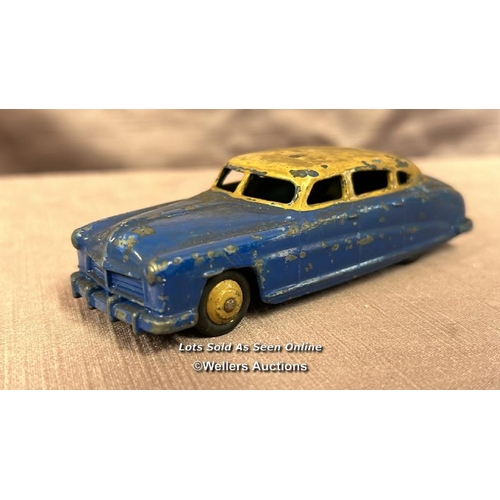 120 - TWO DINKY HUDSON SEDAN DIE CAST CARS, ONE BLUE AND ONE CREAM