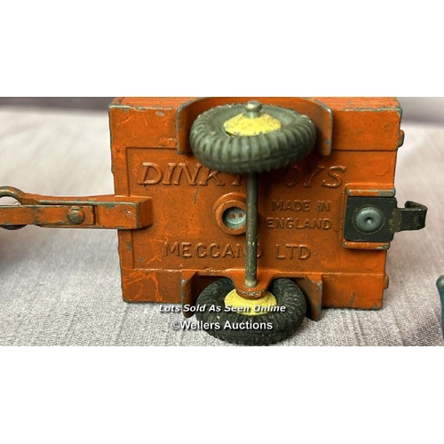 135 - FIVE ASSORTED DINKY TRAILERS INCLUDING THE B.E.V. TRUCK