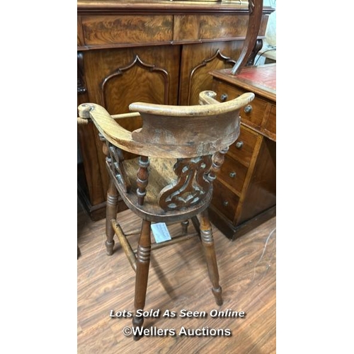 157 - LATE 19TH CENTURY CHILDS HIGH CHAIR