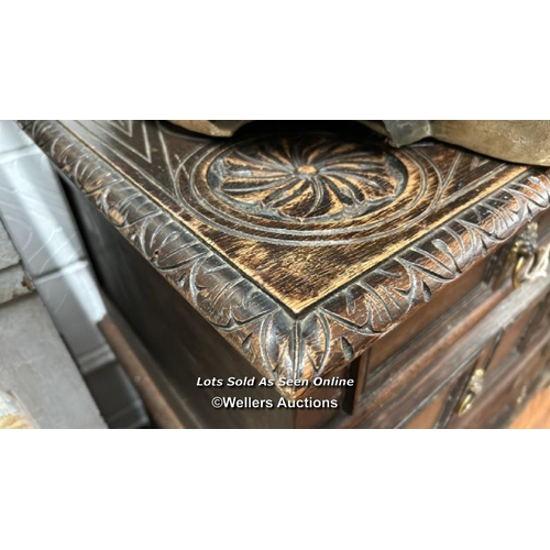 165 - JACOBEAN OAK CHEST OF FOUR DRAWERS