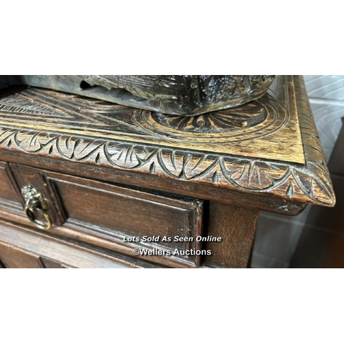 165 - JACOBEAN OAK CHEST OF FOUR DRAWERS