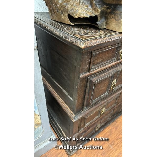 165 - JACOBEAN OAK CHEST OF FOUR DRAWERS