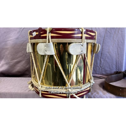 170 - MILITARY BAND DRUM FROM THE '4TH BN THE WILTSHIRE REGIMENT' WITH BATTLE HONOURS, PRE WORLD WAR TWO