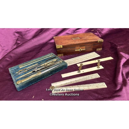 180 - TWO VINTAGE ARCHITECTS DRAWING SETS