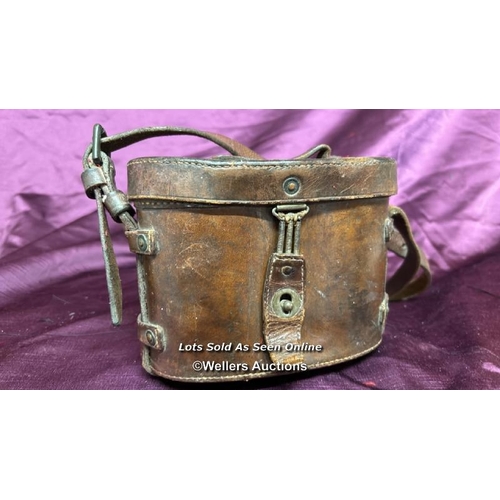 181 - WORLD WAR ONE PRIVATE PURCHASE BINOCULARS, CARRY CASE INSCRIBED 'CASE NO.3 PRISMATIC BINOCULAR, J.B.... 