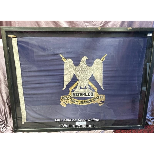 203 - REGIMENTAL FLAG FLOWN DURING OPERATION GRANBY (THE LIBERATION OF KUWAIT) BY D SQUADRON, THE ROYAL SC... 