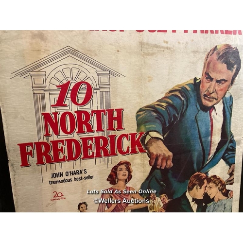 97 - '10 NORTH FREDERICK' GARY COOPER FILM POSTER, 58/135 PASTED ONTO BOARD FOR THEATRICAL USE, POSTER SI... 