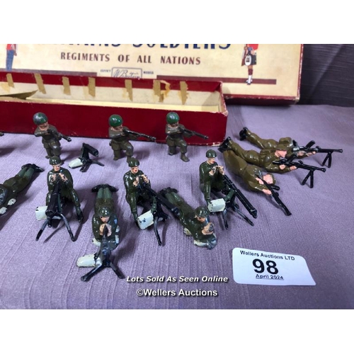 98 - BRITAINS SOLDIERS REGIMENTS OF ALL NATIONS, WITH A NON MATCHING BOX NO. 2063 THE ARGYLL AND SUTHERLA... 