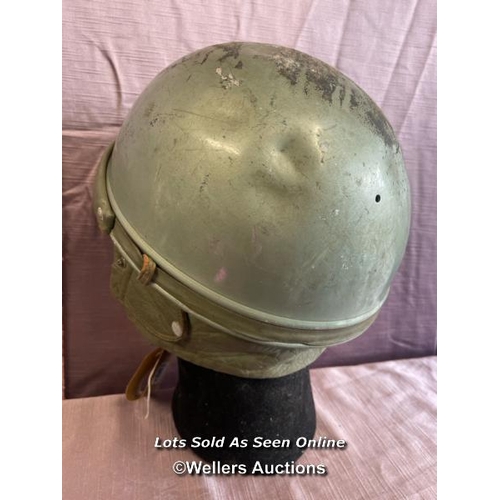 385 - 1950'S GENO PARIS FRENCH MOTORCYCLE HELMET