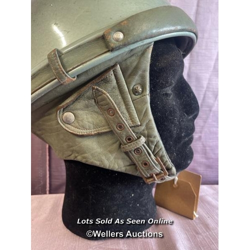 385 - 1950'S GENO PARIS FRENCH MOTORCYCLE HELMET