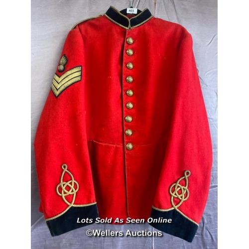 403 - GEORGE 5TH ROYAL ENGINEERS STAFF SERGEANT PARADE TUNIC