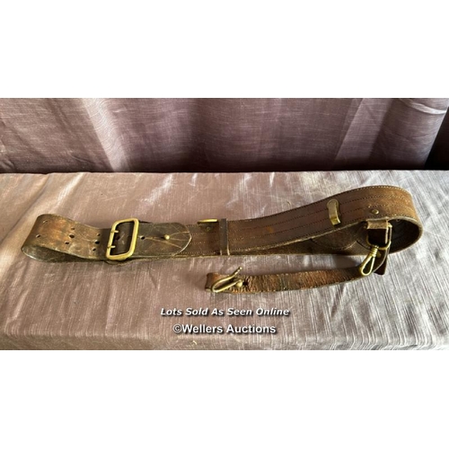 410 - OFFICERS SAM BROWN LEATHER BELT