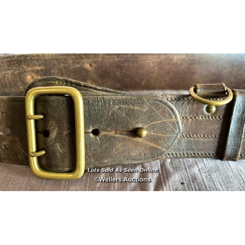 410 - OFFICERS SAM BROWN LEATHER BELT