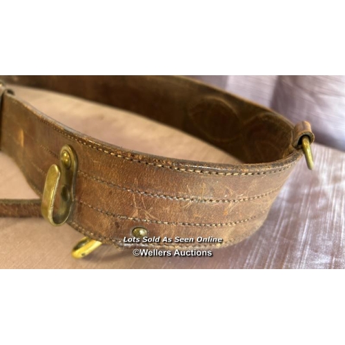 410 - OFFICERS SAM BROWN LEATHER BELT