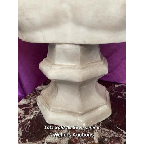 412 - 19TH CENTURY MARBLE BUST OF ANTINOUS, 55 X 23 (BASE) X 73.5CM - This lot is located away from the au... 