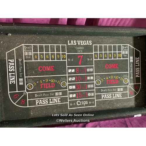 453 - LAS VEGAS CRAPS BOARD, 78 X 48CM