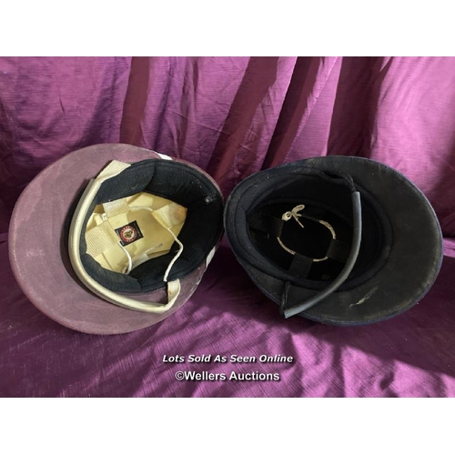 461 - PAIR OF VINTAGE POLO HELMETS, FOR DISPLAY