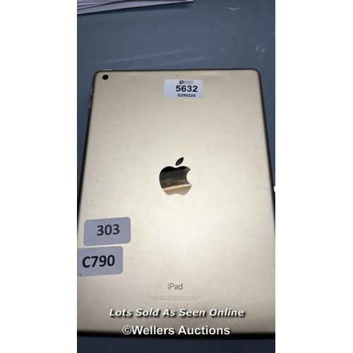 4673 - APPLE IPAD / 5TH GEN / A1822 / 32GB / SERIAL: GCGW24WVHP9X / I-CLOUD (ACTIVATION) LOCKED / RESTORED ... 