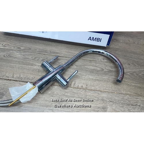 4014 - GROHE AMBI DUAL LEVER KITCHEN MIXER TAP / MINIMAL SIGNS OF USE / E83