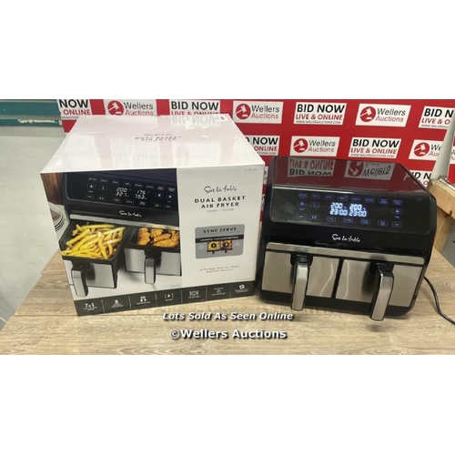 4065 - SUR LA TABLE AIR FRYER WITH X2 3.8L DRAWERS / POWERS UP / SIGNS OF USE / E79