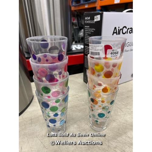 4068 - POLKA DOT TUMBLER SET / SIGNS OF USE / E80