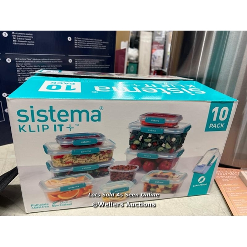 4073 - SISTEMA KLIP IT PLUS FOOD STORAGE SET / APPEARS NEW OPEN BOX / E79