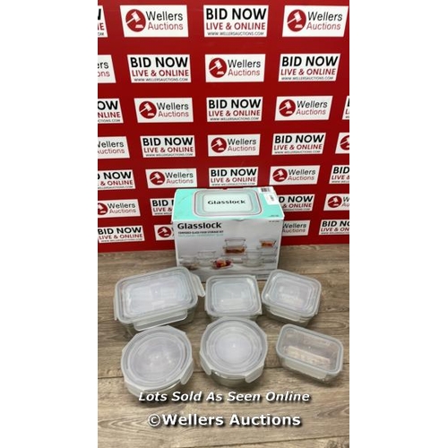 4093 - GLASSLOCK GLASS FOOD STORAGE CONTAINER SET / MINIMAL SIGNS OF USE / E82