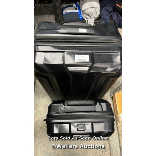 4680 - SAMSONITE ENDURE 2PC. HARDSIDE LUGGAGE SET / COMBONATION UNLOCKED ON BOTH / SMALL CASE SIGNS OF USE ... 