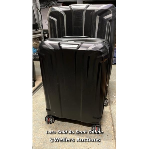 4680 - SAMSONITE ENDURE 2PC. HARDSIDE LUGGAGE SET / COMBONATION UNLOCKED ON BOTH / SMALL CASE SIGNS OF USE ... 