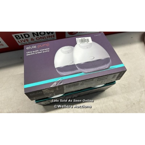 5022 - ELVIE DOUBLE ELECTRIC BREAST PUMP / UNTESTED, MINIMAL SIGNS OF USE / G