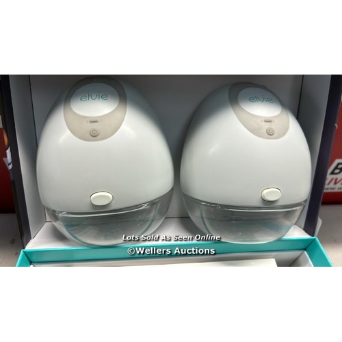 5022 - ELVIE DOUBLE ELECTRIC BREAST PUMP / UNTESTED, MINIMAL SIGNS OF USE / G