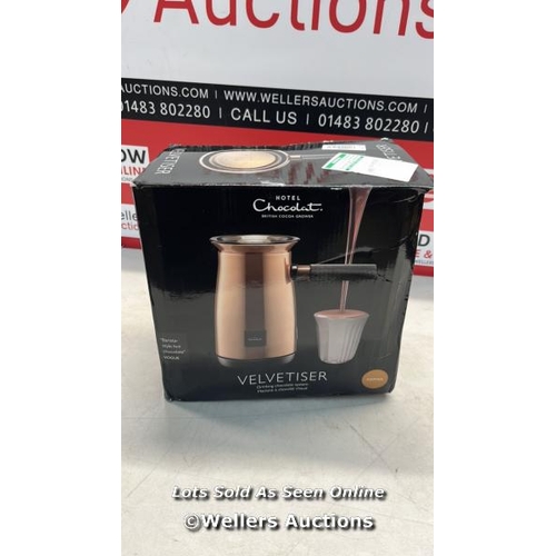 5055 - HOTEL CHOCOLAT VELVETISER - COPPER / POWERS UP, MINIMAL SIGNS OF USE / G